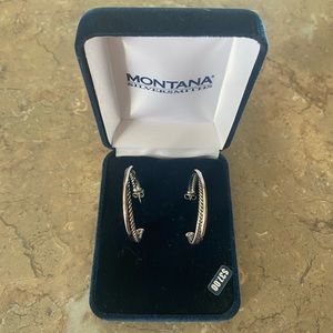 Hoop earrings by Montana silversmiths